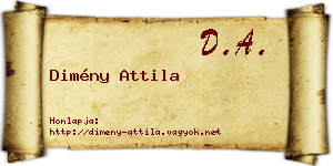Dimény Attila névjegykártya