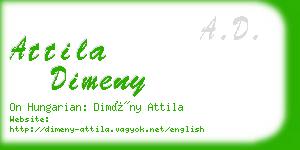 attila dimeny business card